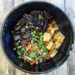 Vegan Mushroom Ramen with Black Rice Noodles and Peanut Tofu Herbivores Kitchen