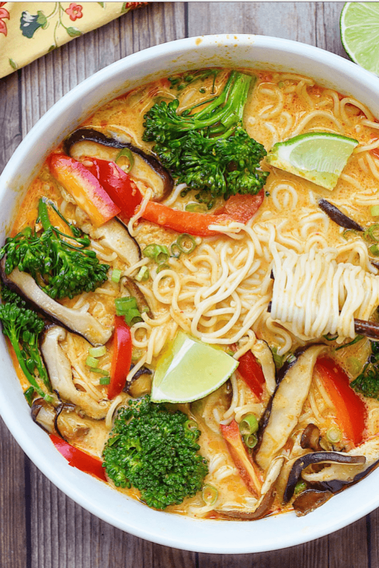 Thai Red Curry Ramen Noodle Bowls