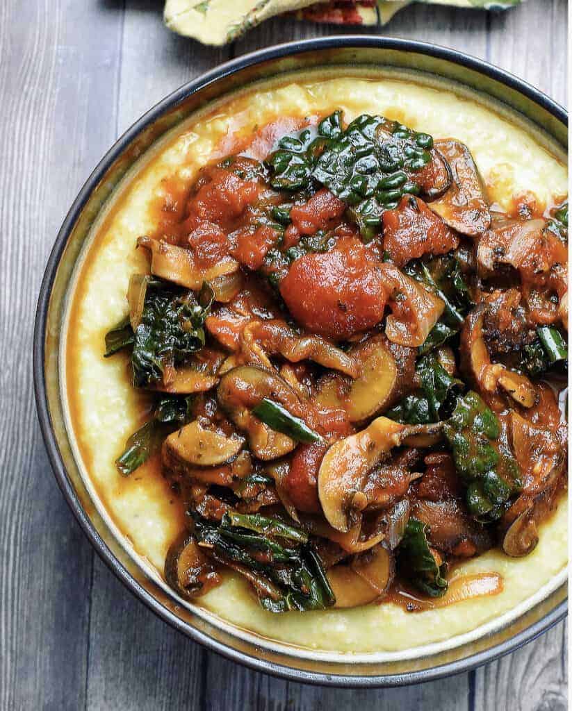 Vegan Creamy Polenta With Mushroom Ragu 8561