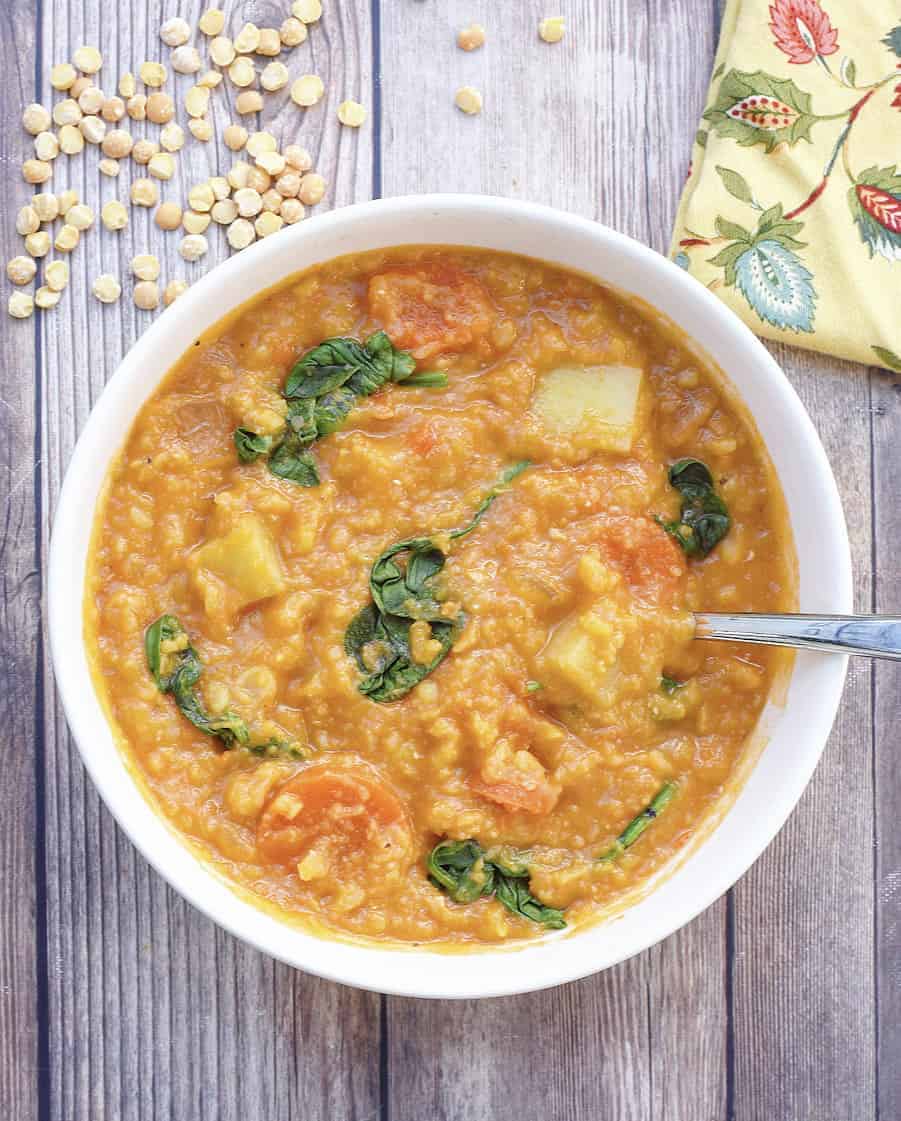 Vegan Yellow Split Pea Soup {easy, frugal}