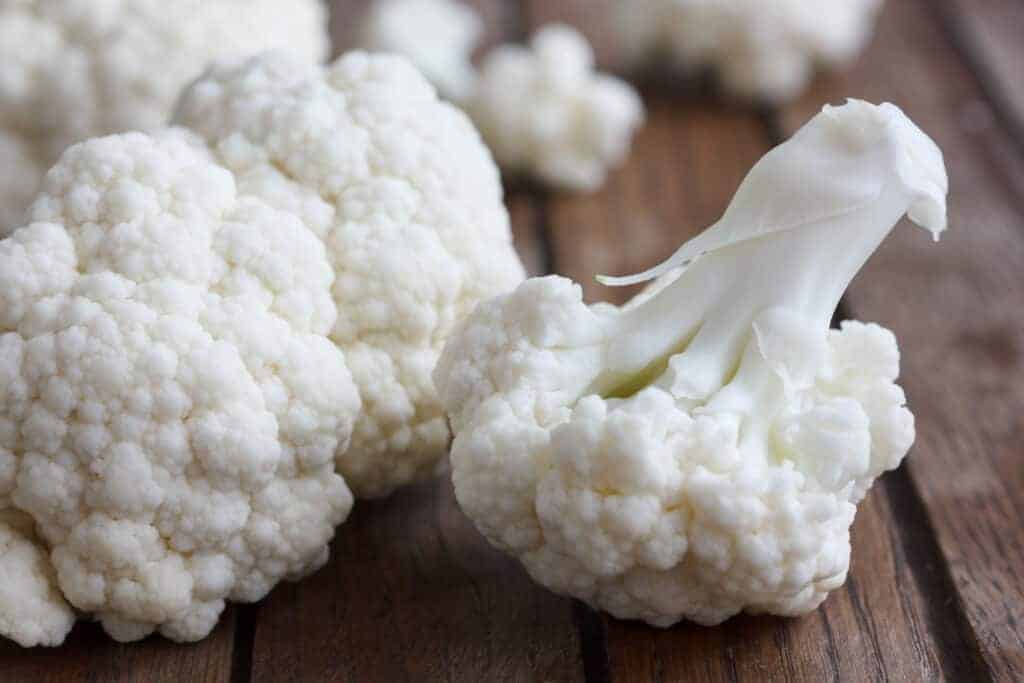 Cauliflower Florets for Vegan No Chicken and Biscuits