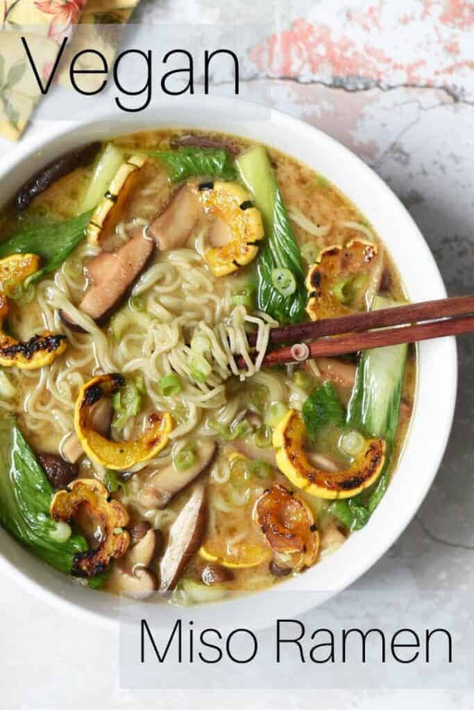 Miso Ramen with Miso Glazed Delicata Squash