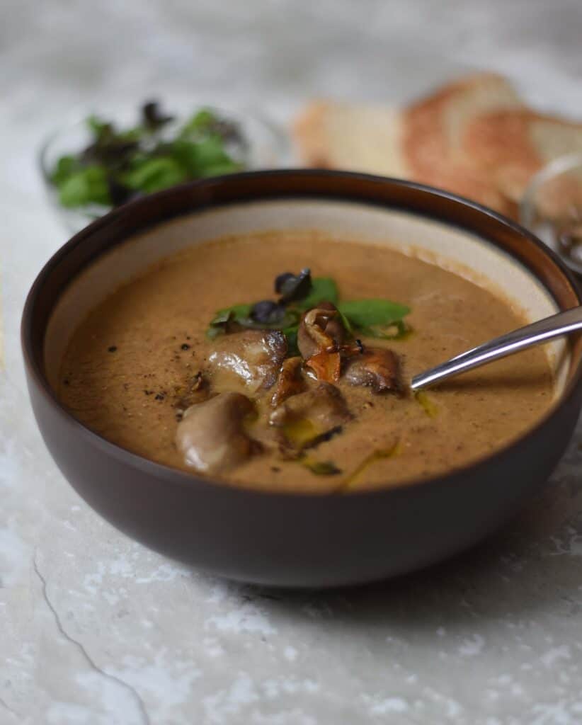 Creamy Vegan Mushroom Soup Recipe