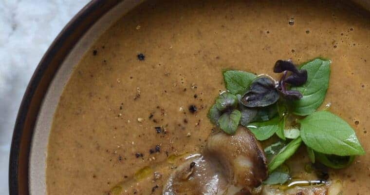 Creamy Vegan Mushroom Soup Recipe
