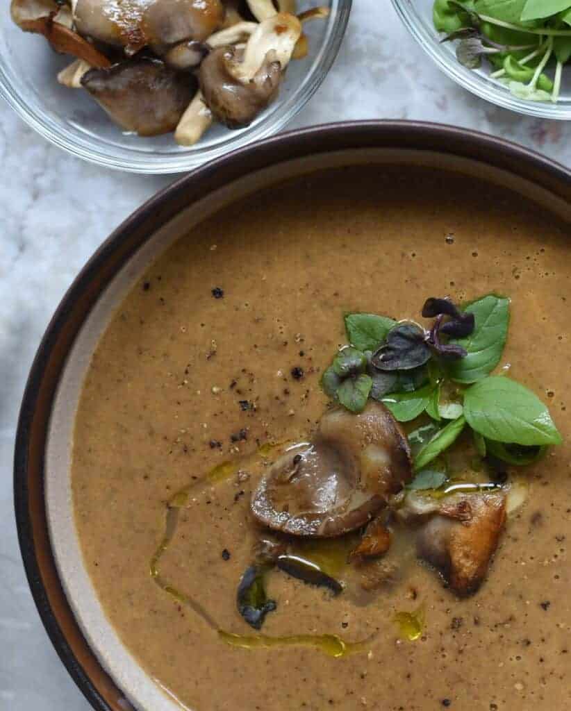 Creamy Vegan Mushroom Soup Recipe