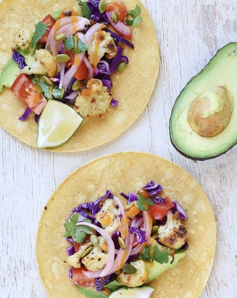 Crispy Cauliflower Vegan Tacos