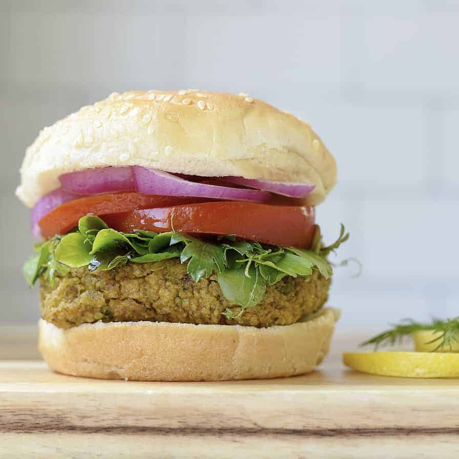 Baked Falafel Burgers