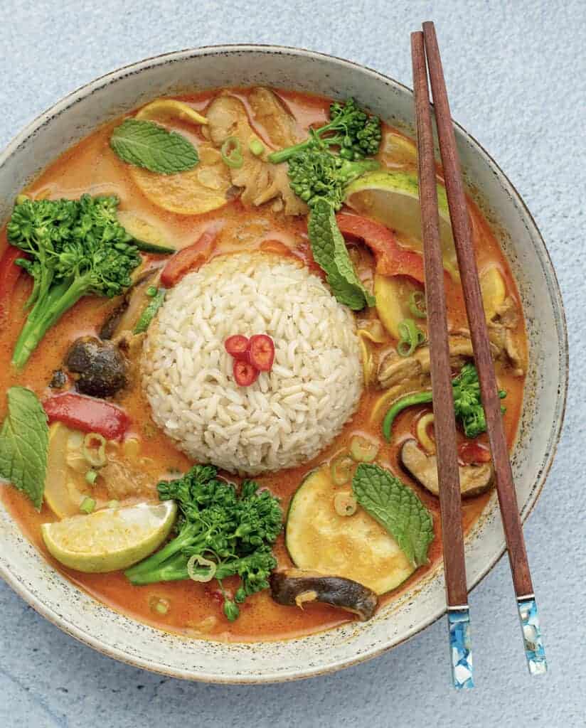 Thai Red Curry Vegetables & Rice