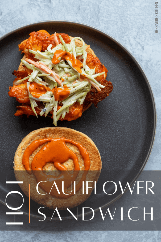 Crispy Vegan Buffalo Cauliflower Sandwich