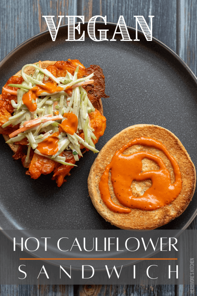 Crispy Vegan Buffalo Cauliflower Sandwich