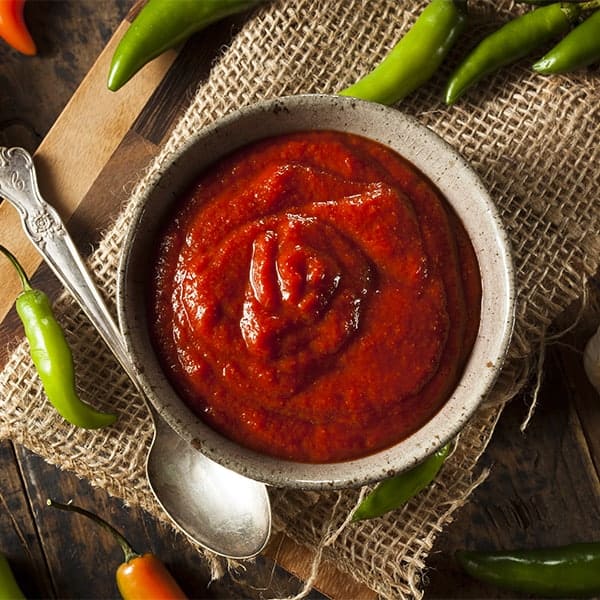 Toppings for Thai Red Curry Soup: Sriracha Sauce