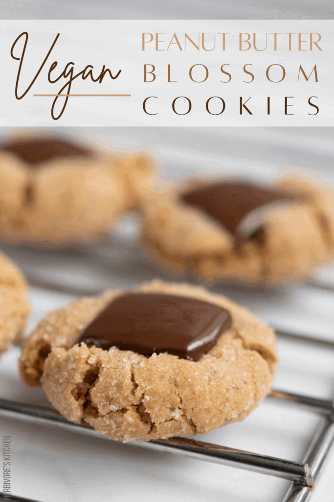 Vegan Peanut Butter Blossom Cookies Recipe