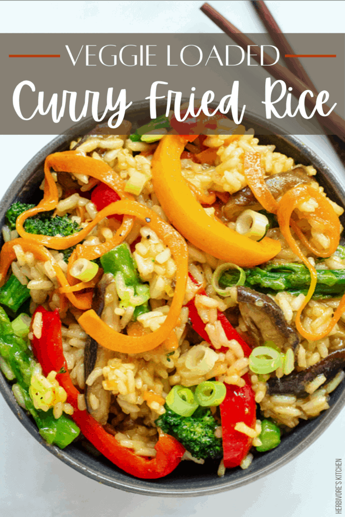 Veggie Loaded Curry Fried Rice: Vegan Fried Rice Elevated!