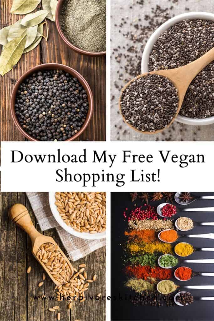 Download My Free Vegan Staples Shopping List