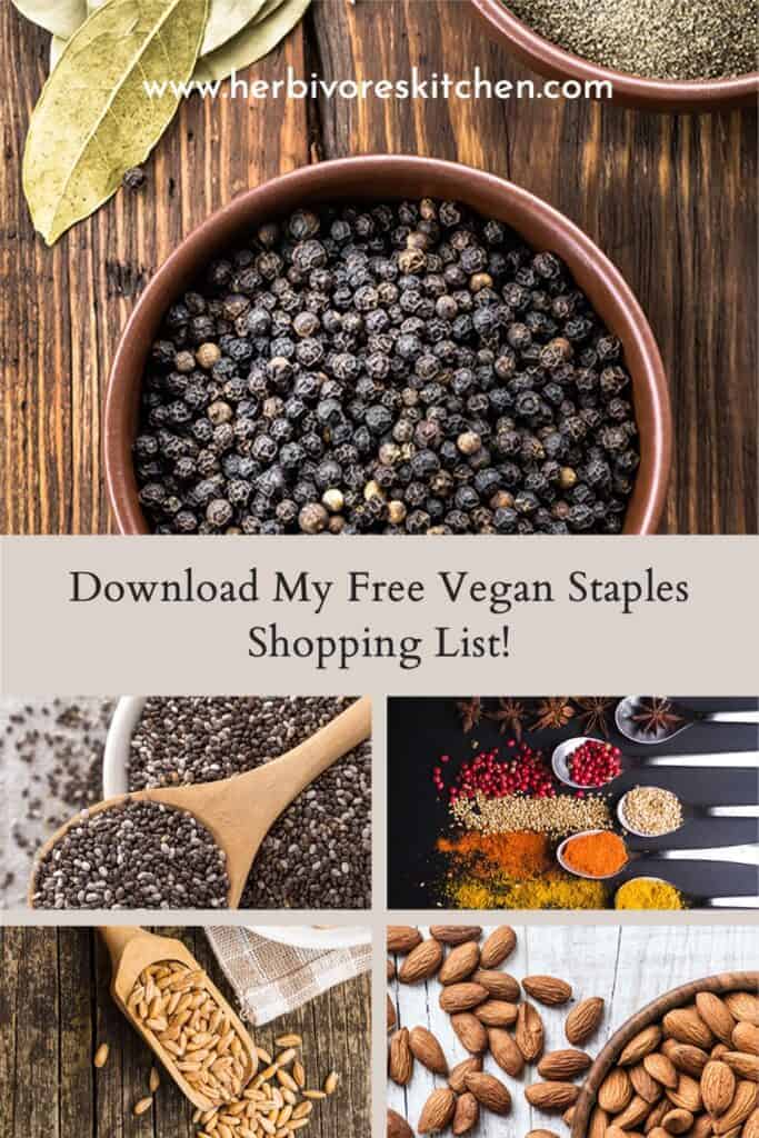 Download My Free Vegan Staples Shopping List