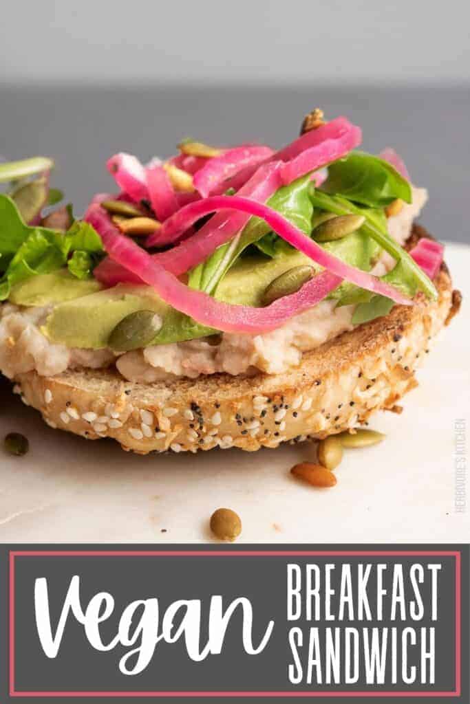 Vegan Bagel Sandwich: Start Your Morning with a Vegan Breakfast Bagel with White Bean Mash