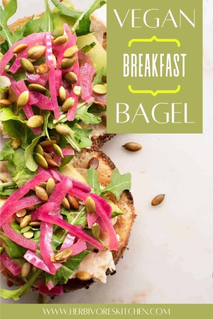 Vegan Bagel Sandwich: Start Your Morning with a Vegan Breakfast Bagel with White Bean Mash