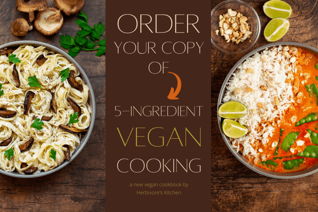 5-Ingredient Vegan Cooking a Vegan Cookbook by Herbivore's Kitchen