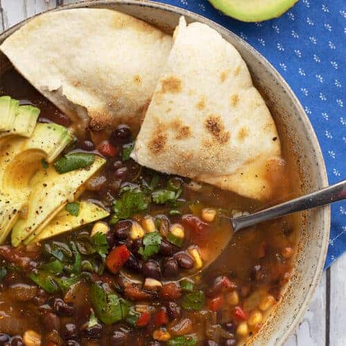 Southwest Black Bean Soup Recipe