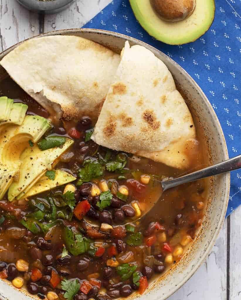 Southwestern Black Bean Soup Recipe