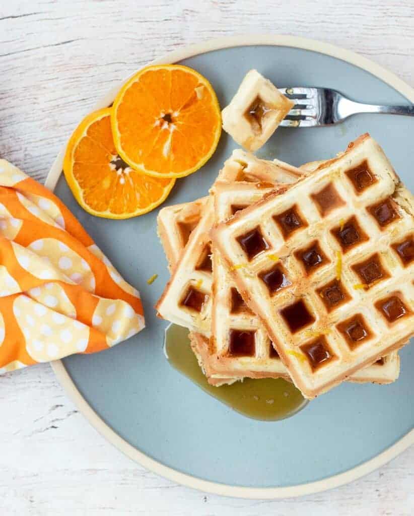 Vegan Brunch Ideas: Orange Scented Waffles