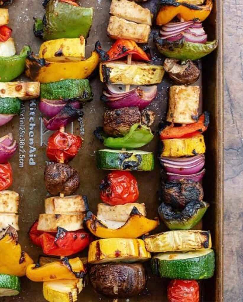 Teriyaki Tofu Vegan Shish Kebabs