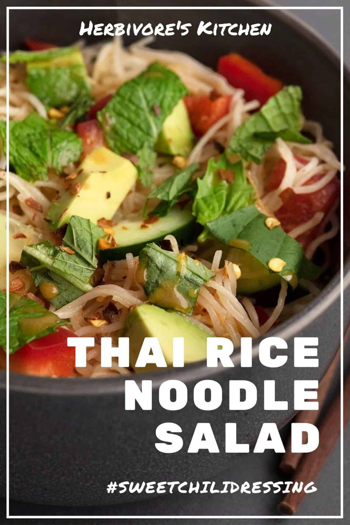 Vegan Thai Noodle Salad with Sweet Chili Vinaigrette