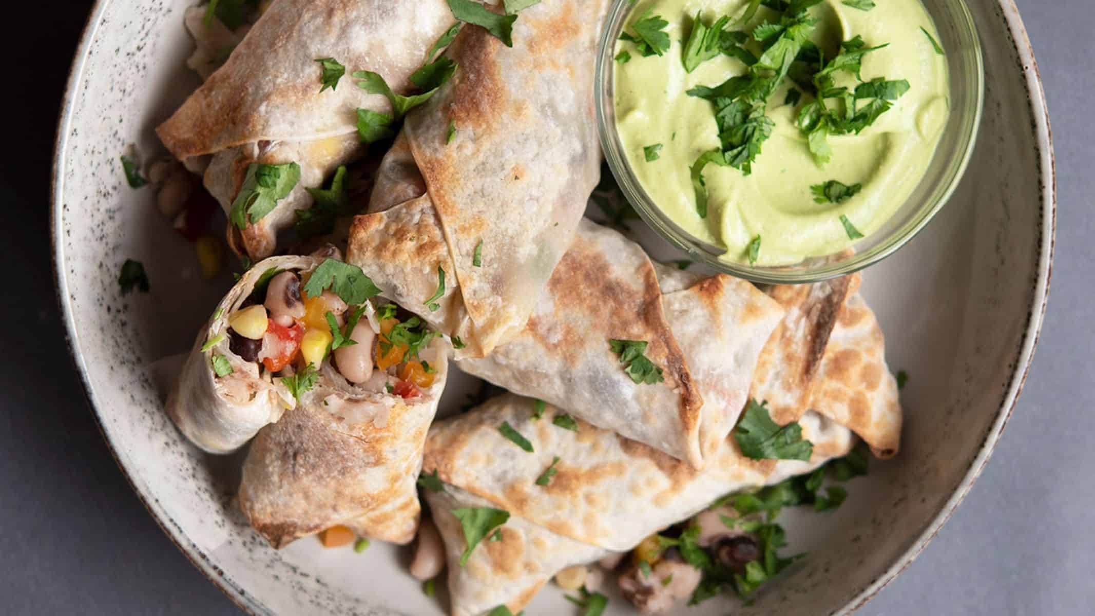 Vegan Tex Mex Egg Rolls - Rabbit and Wolves