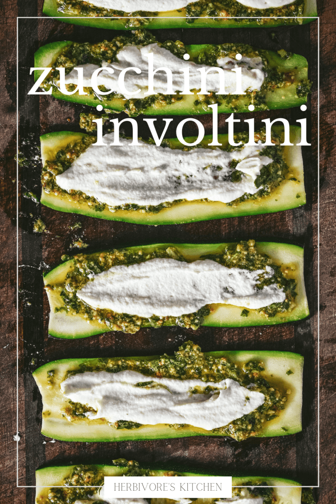 Zucchini Involtini with Basil Pesto & Almond Ricotta